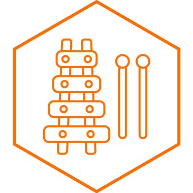 ksilofon simge vektör çizim