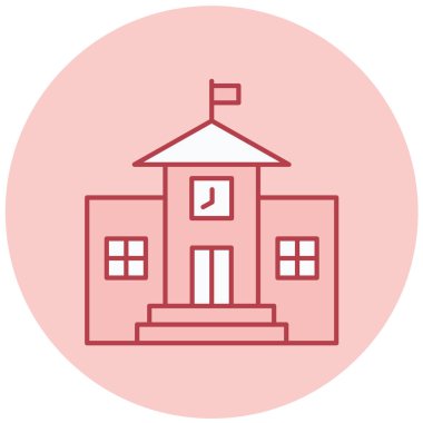 Bina. Web simgesi basit illüstrasyon