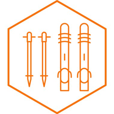 Kayak simgesinin vektör illüstrasyonu