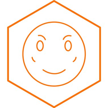 Gülen surat simgesi. Emoji sembolü. vektör illüstrasyonu