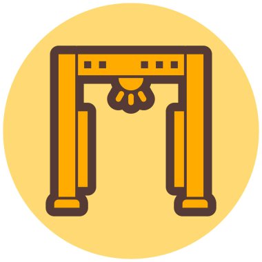 Metal denetleyici simgesi, basit tasarım vektör çizimi