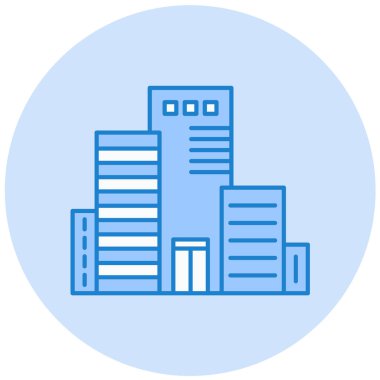 Bina. Web simgesi basit illüstrasyon