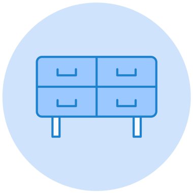 Mobilya. Web simgesi basit illüstrasyon