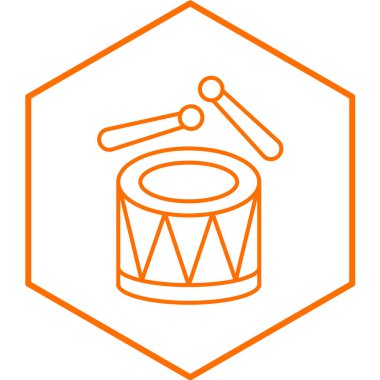 davul simgesi vektör illüstrasyonu