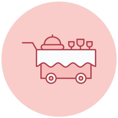 yemek ve dağıtım simgesi, vektör illüstrasyonu