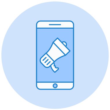 Cep telefonu. Web simgesi basit illüstrasyon