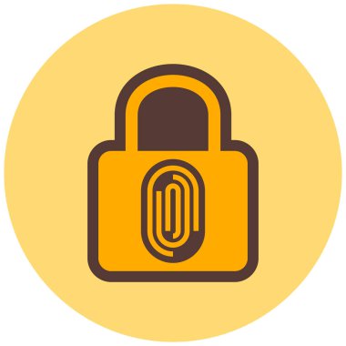 Kilit. Web simgesi basit illüstrasyon