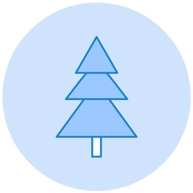 Yılbaşı ağacı. Basit resimleme