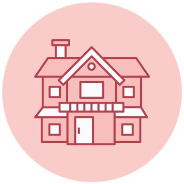 Ev. Web simgesi basit illüstrasyon