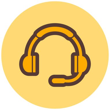 Kulaklık. Web simgesi basit tasarım