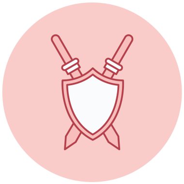 Kalkan. Web simgesi basit illüstrasyon