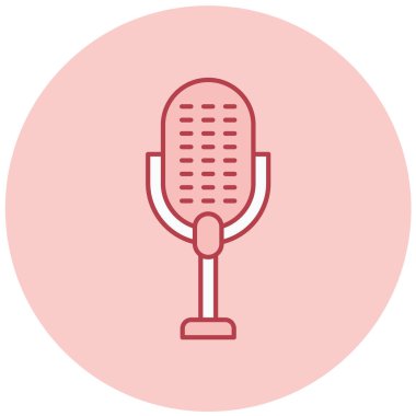 Mikrofon. Web simgesi basit tasarım