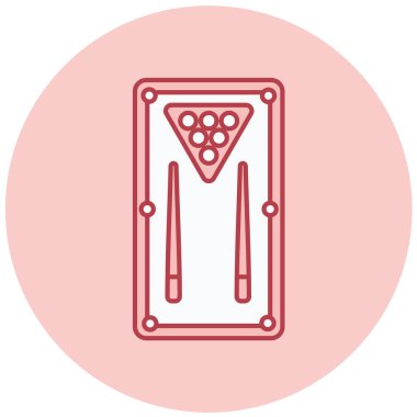 Modern bilardo ikonunun vektör illüstrasyonu