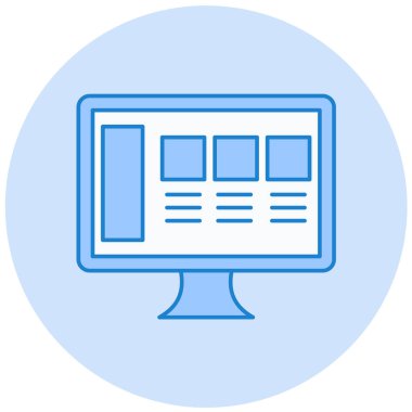 Bilgisayar. Web simgesi basit illüstrasyon