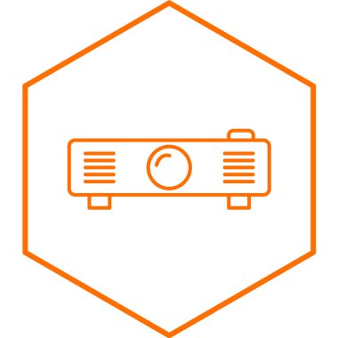 Projektör simgesi. Web için video kamera vektör simgelerinin basit illüstrasyonu