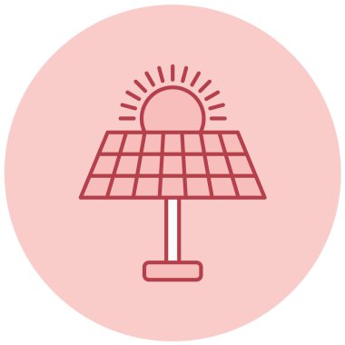 Güneş paneli. Basit resimleme