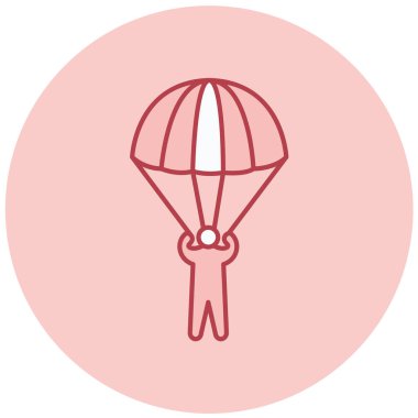 Paraşüt. Web simgesi basit tasarım