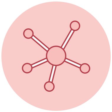 Molekül. Web simgesi basit tasarım