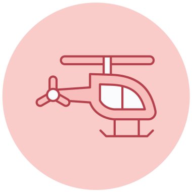 Helikopter. Web simgesi basit illüstrasyon