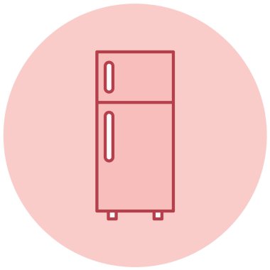 Buzdolabı. Web simgesi vektör illüstrasyonu