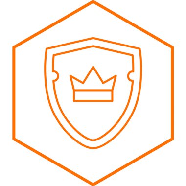 Kalkan simgesinin vektör illüstrasyonu