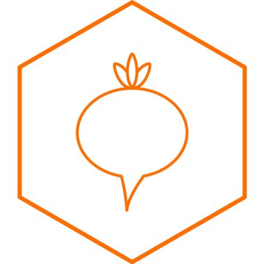 Şalgam simgesinin vektör illüstrasyonu