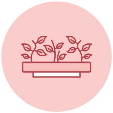 Bir bitki simgesinin vektör illüstrasyonu