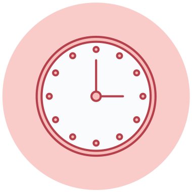 Saat. Web simgesi basit illüstrasyon