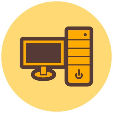 Bilgisayar. Web simgesi basit illüstrasyon