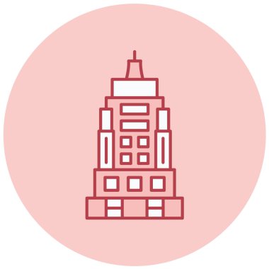 Modern bina. Web simgesi basit illüstrasyon