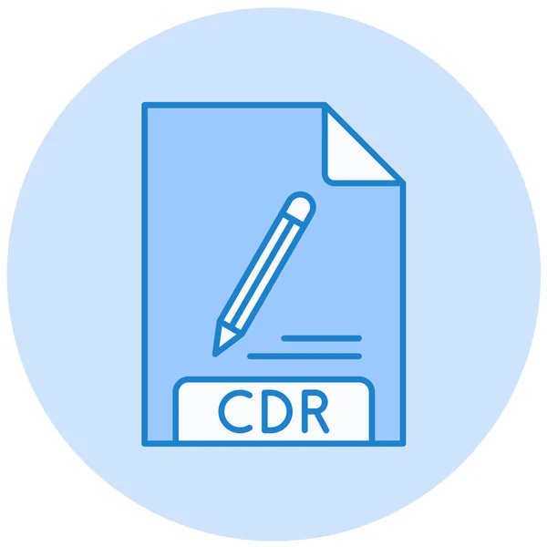 Cdr File Format Icon Vector Illustration — ストックベクタ