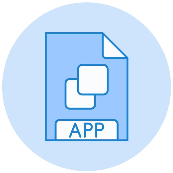 App File Format Icon Vector Illustration — Vector de stock
