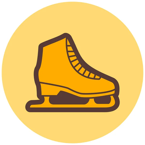 Patines Icono Web Ilustración Simple — Vector de stock