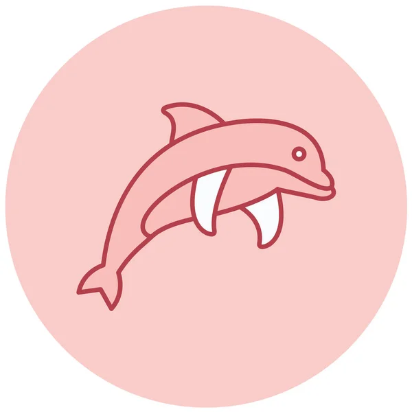 Poisson Icône Web Illustration Simple — Image vectorielle