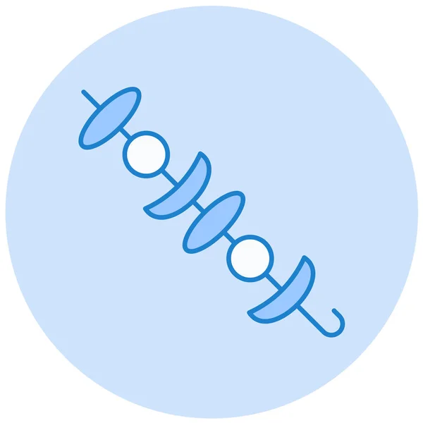 Ikona Szaszłyki Prosty Projekt Wektor Ilustracja — Wektor stockowy