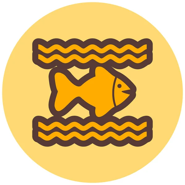 Pescado Icono Web Ilustración Simple — Archivo Imágenes Vectoriales