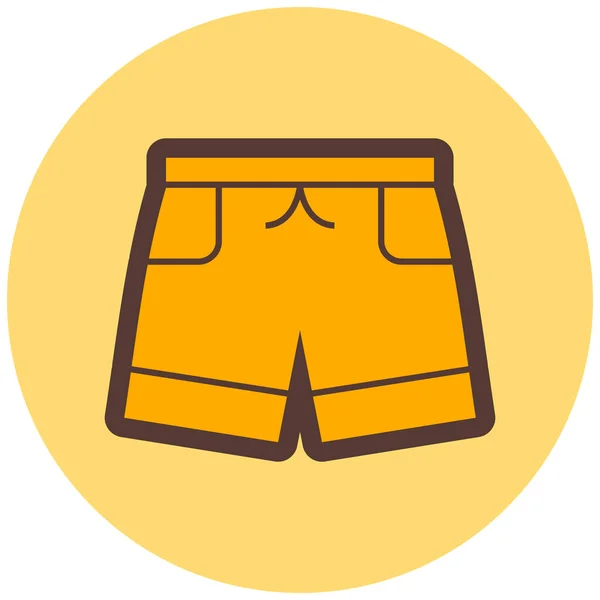 Shorts Icono Web Ilustración Simple — Vector de stock