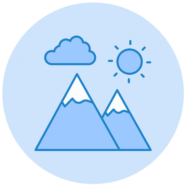 Schöner Berg Web Symbol Einfache Illustration — Stockvektor