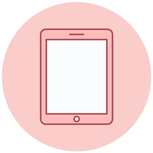 Tablet Web Icon Vector Illustration — Stock Vector