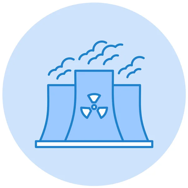 Ícone Vetorial Central Nuclear — Vetor de Stock
