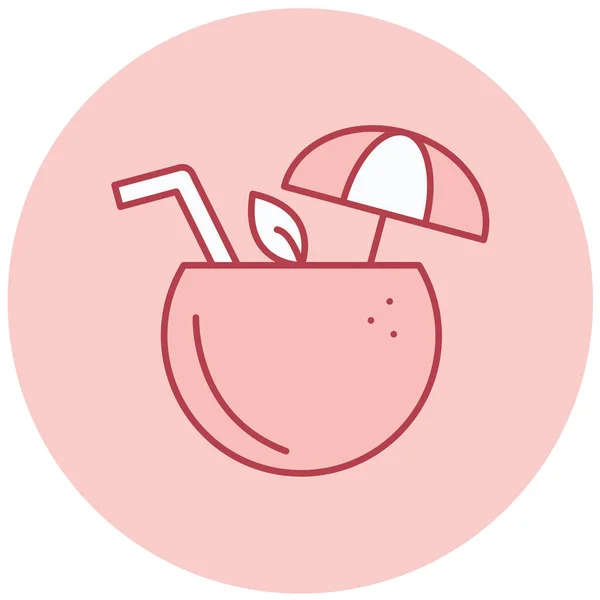 Zumo Coco Icono Web — Vector de stock