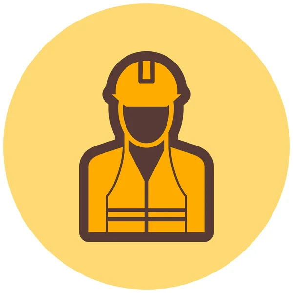 Construction Worker Icon Simple Illustration Builder Vector Icons Web — Stock Vector