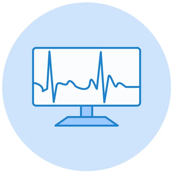 Ecg Ícone Web Ilustração Simples —  Vetores de Stock