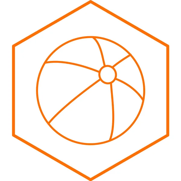 Orangefarbenes Basketballsymbol Isoliert Auf Weißem Hintergrund Vektorillustration — Stockvektor