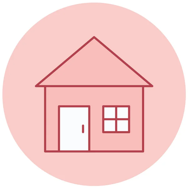 Casa Icono Web Ilustración Simple — Vector de stock