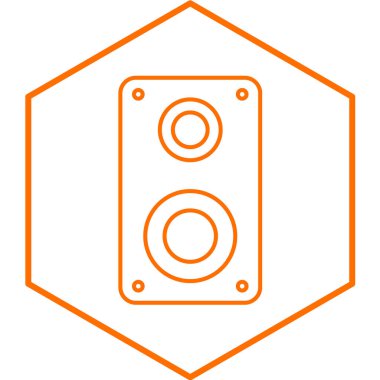 Hoparlör simgesinin vektör illüstrasyonu