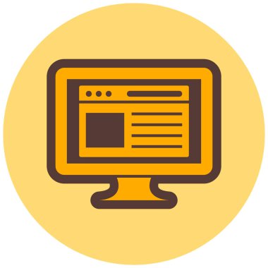 Kodlama. Web simgesi basit illüstrasyon