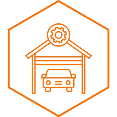 Atölye basit simgesi, vektör illüstrasyonu