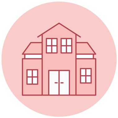 Ev. Web simgesi basit illüstrasyon