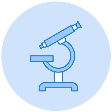 Mikroskop. Web simgesi basit illüstrasyon